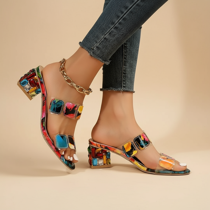 Gianna – Sandalias con tacón de acento audaz
