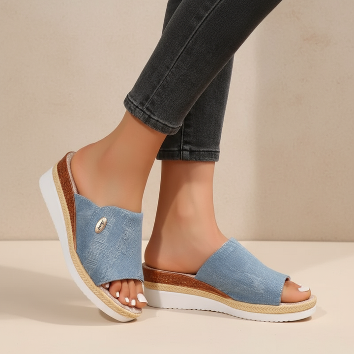 Sally – Sandálias Anabela com Conforto Equilibrado