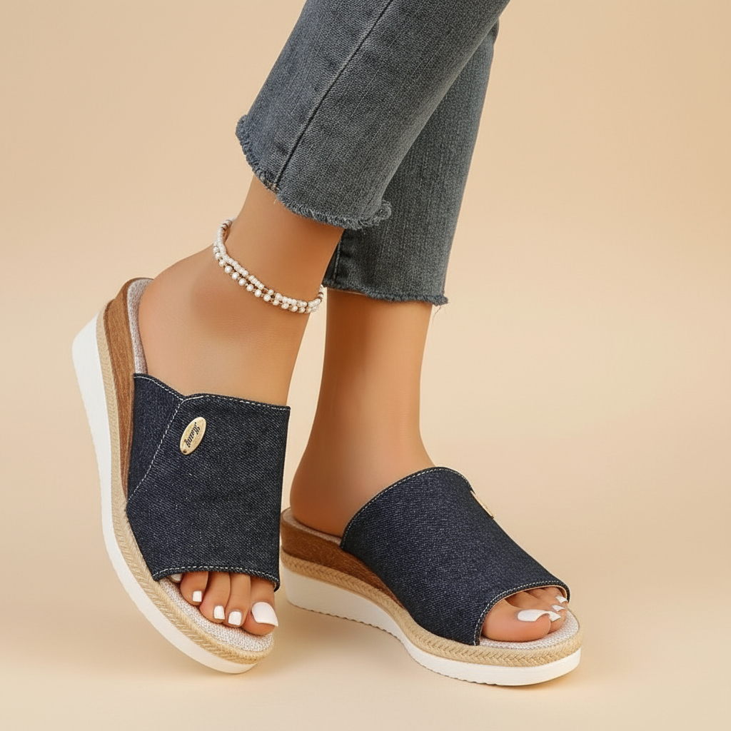 Sally – Sandálias Anabela com Conforto Equilibrado