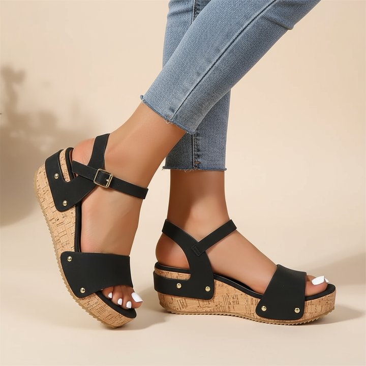 Daniela – Sandalias de cuña elegantes con elevación