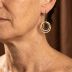 Boucles d’oreilles vintage dorées et argentées