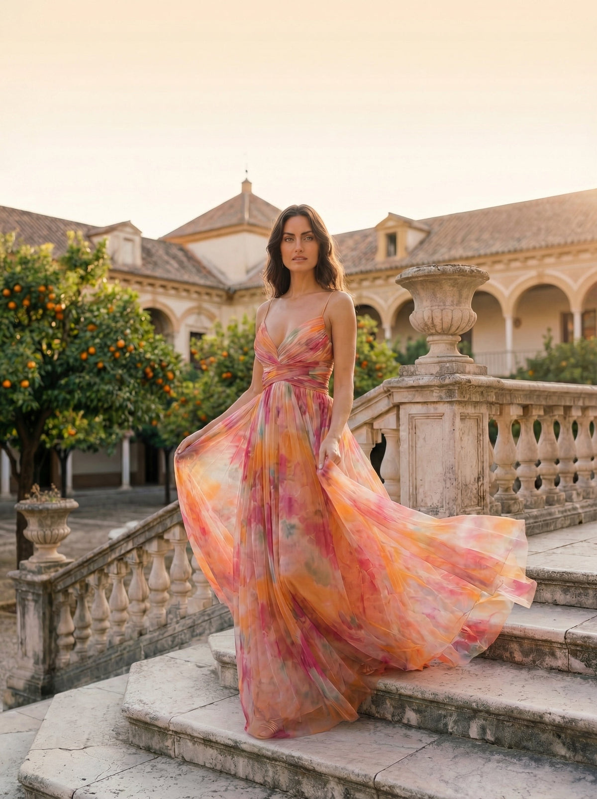 Marbella | Robe maxi à fines bretelles