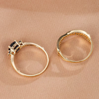 Emerald Duo Ring Set