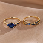 Emerald Duo Ring Set