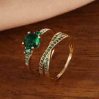 Emerald Duo Ring Set