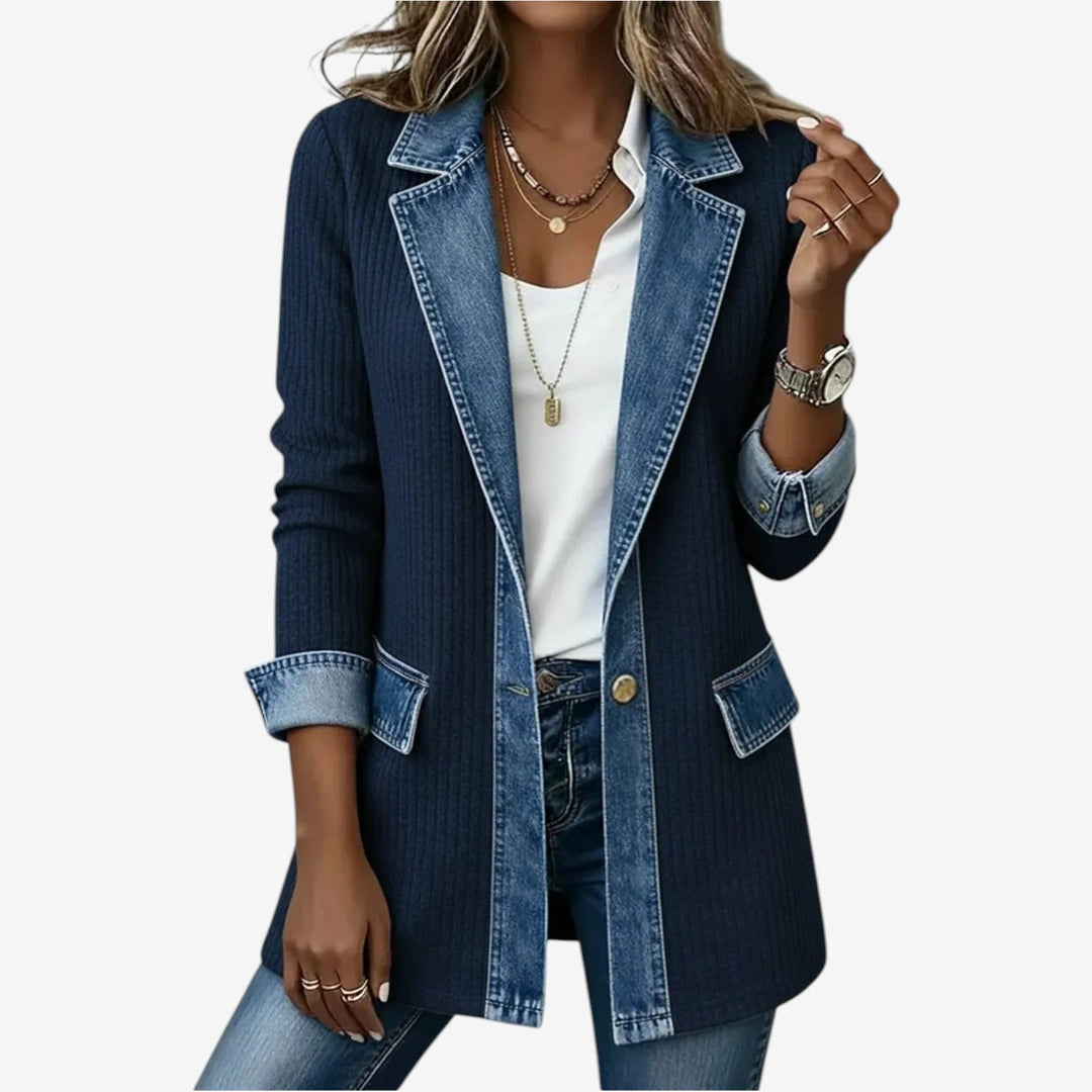 Elaine | Elegant Layered Collar Button Jacket