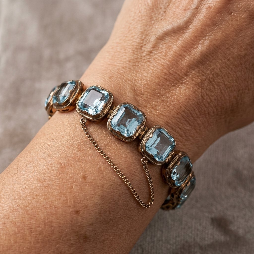 Azure Tide Gold Bracelet