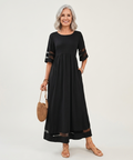 Aubrey | Vestido midi favorecedor que estiliza el abdomen