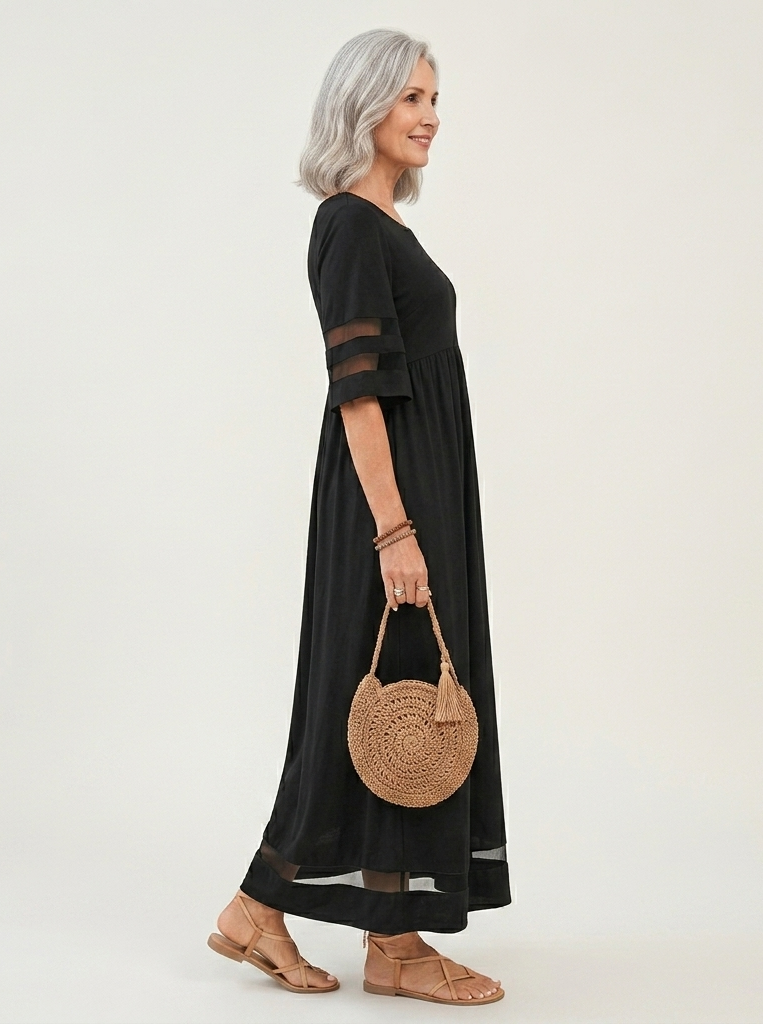 Aubrey | Vestido midi favorecedor que estiliza el abdomen