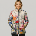 Kaia | Encantadora chaqueta acolchada con estampado floral vintage