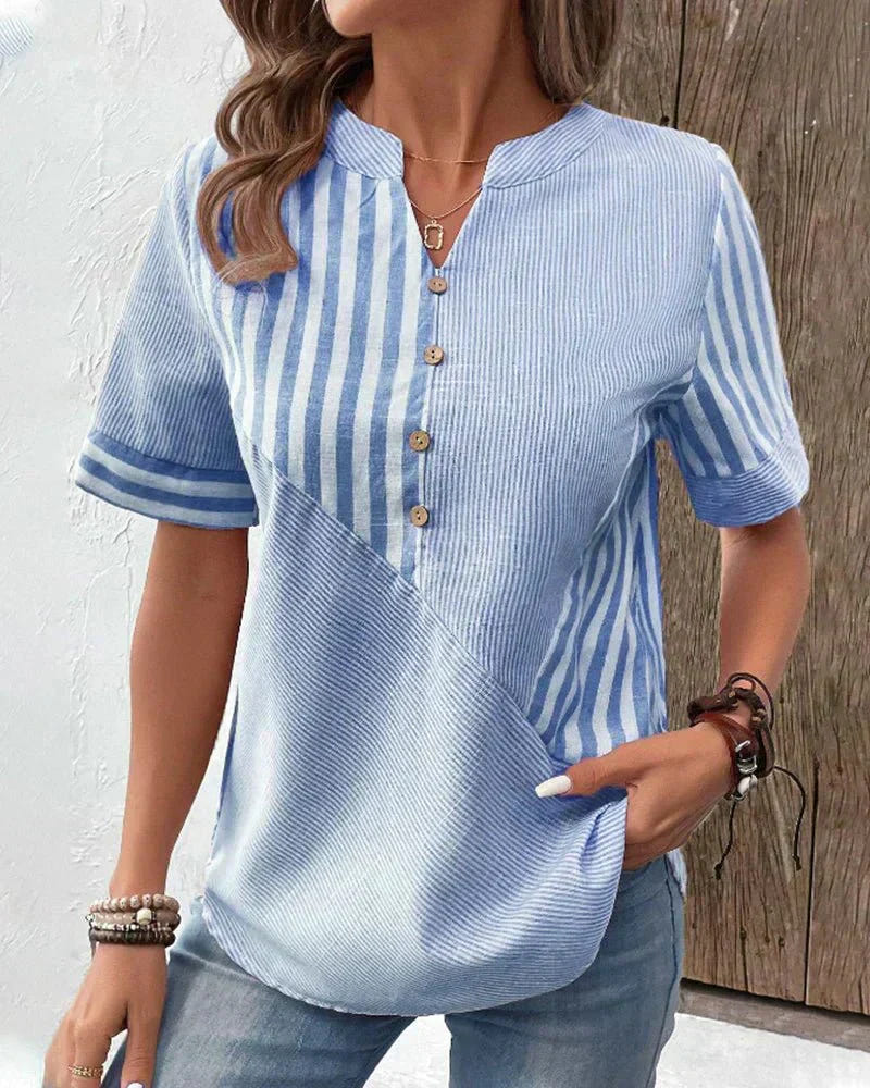 Lila | Blouse douce à rayures