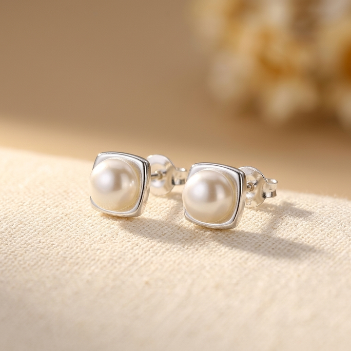 Pendientes de perla de agua dulce