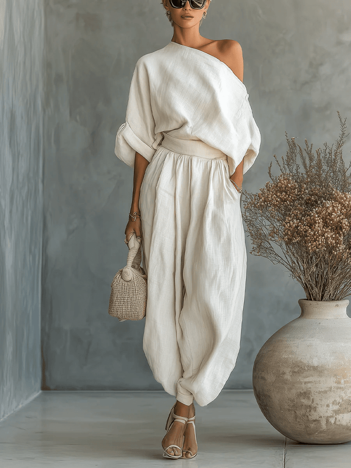 Mila™ || Conjunto de 2 piezas con hombros descubiertos