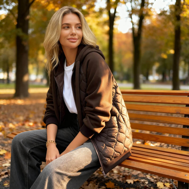 Natalie | Quilted Hoodie Jacket