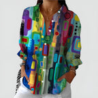 Blusa Ava con estampado geométrico