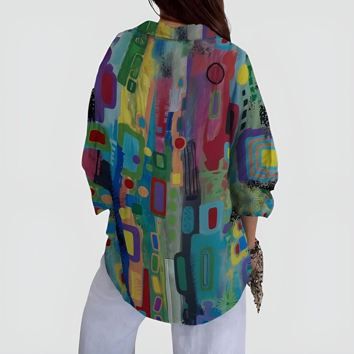 Blusa Ava con estampado geométrico