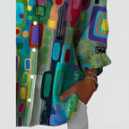 Blusa Ava con estampado geométrico