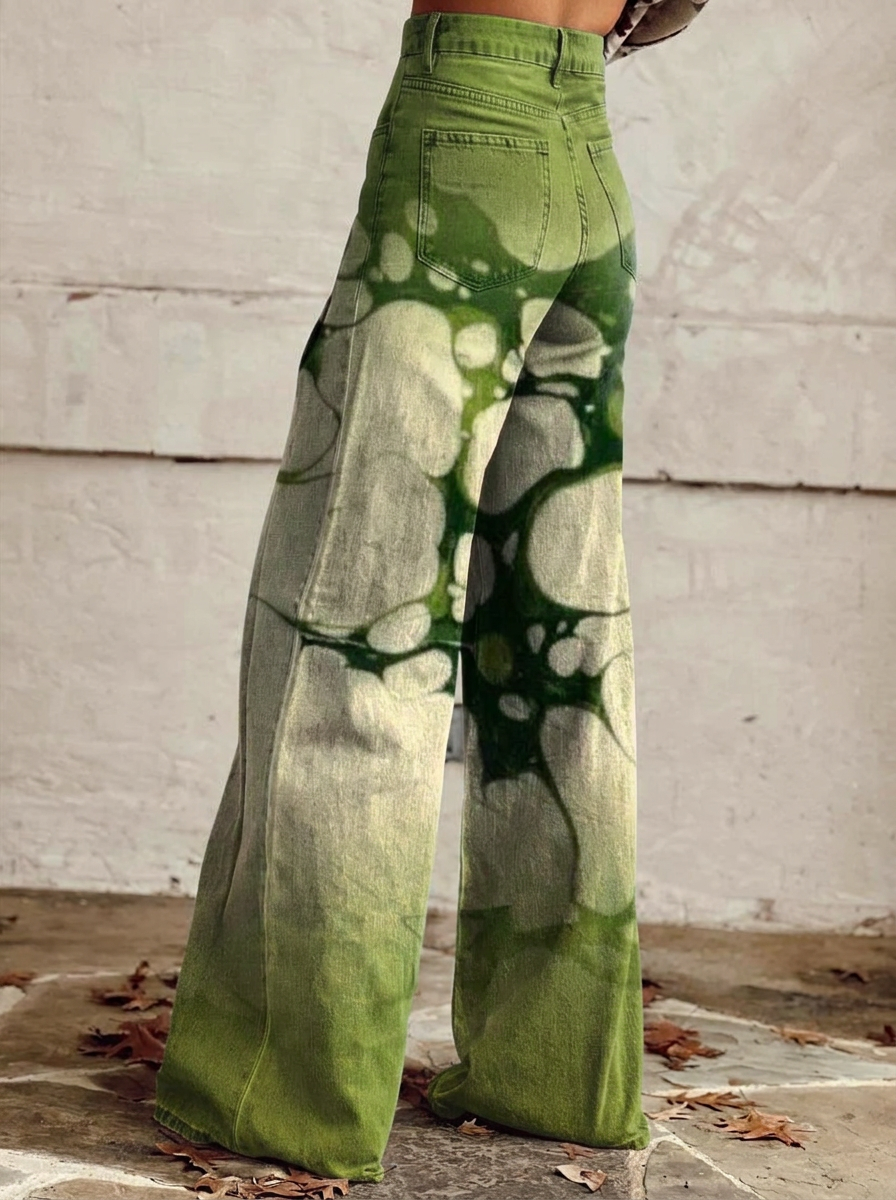 Elena - Jeans Artísticos de Pierna Ancha