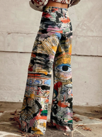 Mila - Artistic Print Jeans