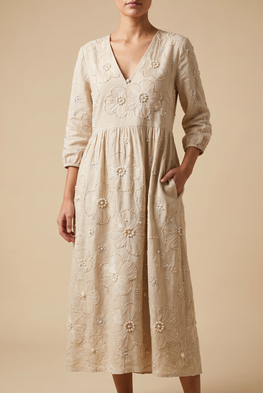 LENA | FLORAL MIDI DRESS