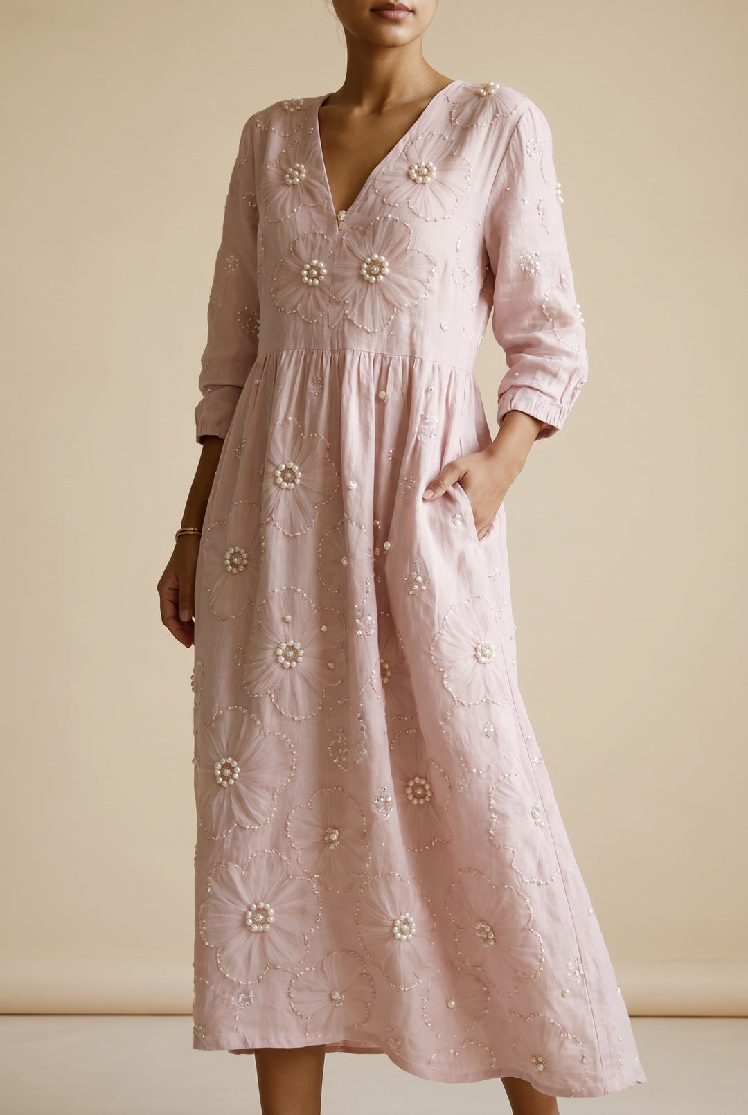LENA | FLORAL MIDI DRESS