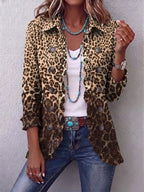 Claudia – Leopard Print Frill Jacket