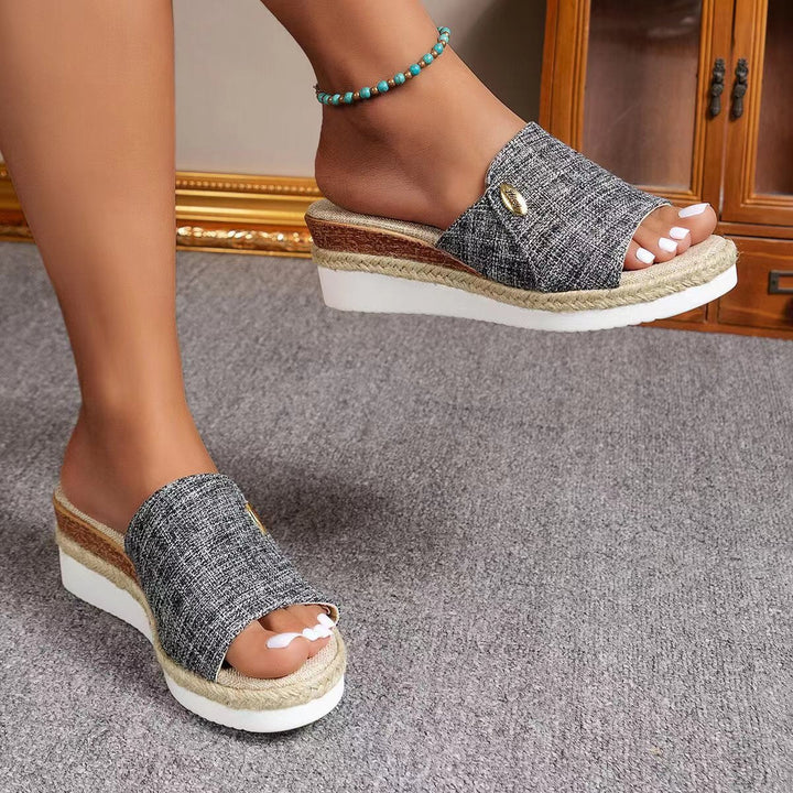 Sally – Sandálias Anabela com Conforto Equilibrado