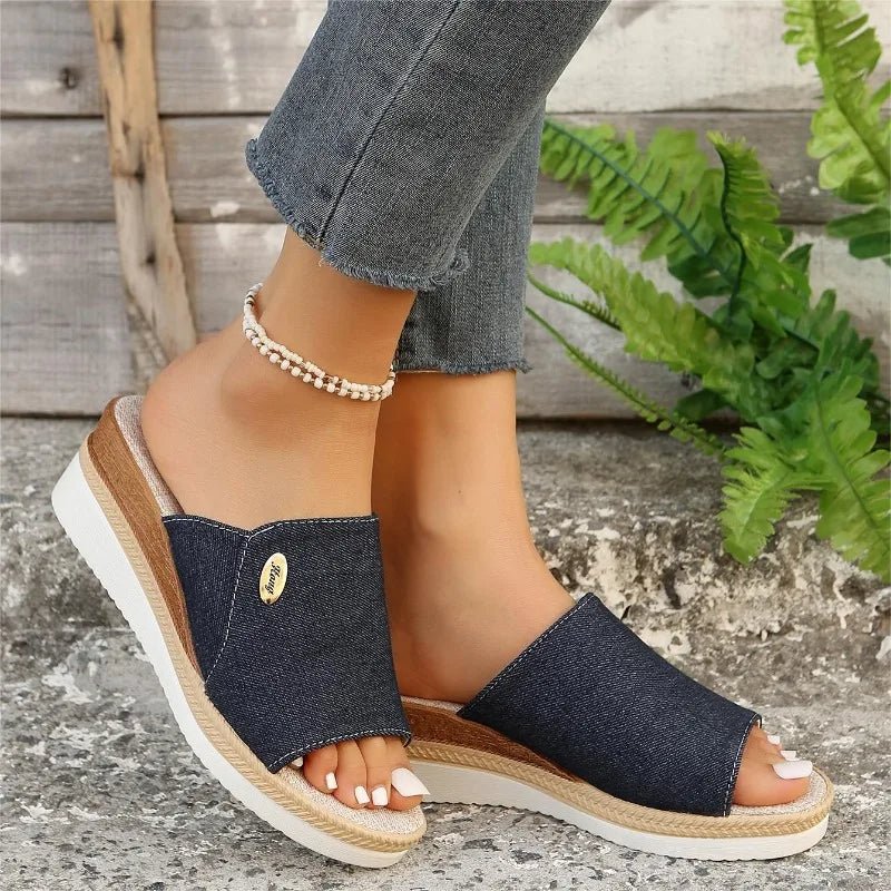 Sally – Sandálias Anabela com Conforto Equilibrado