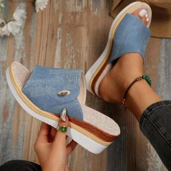 Sally – Sandálias Anabela com Conforto Equilibrado