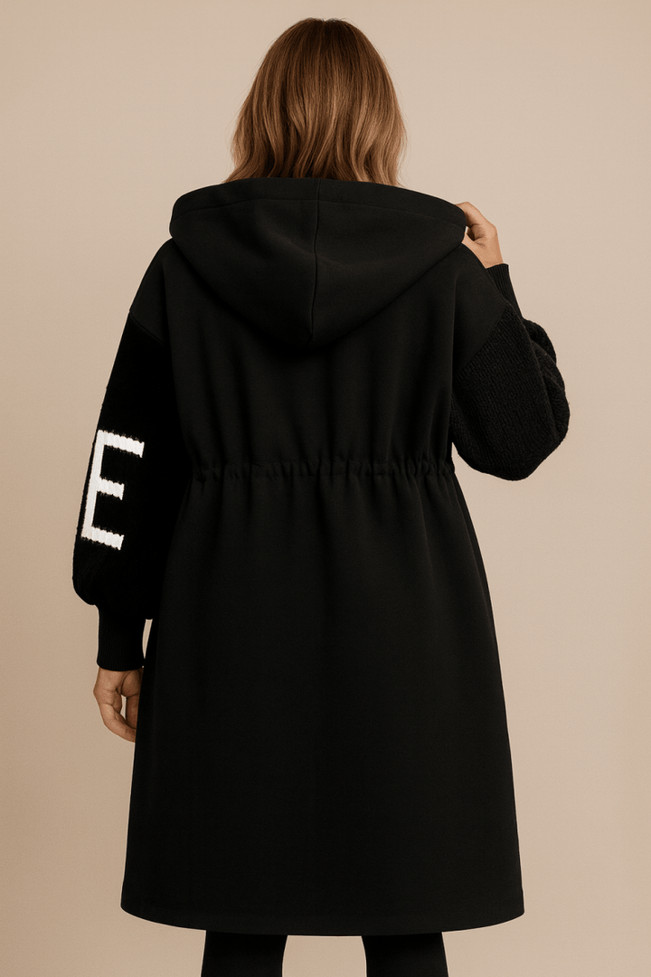 SELENE | KNITTED HOODED LONG COAT