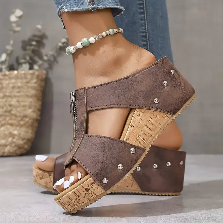 Janette - Sandalias de cuña con confort equilibrado