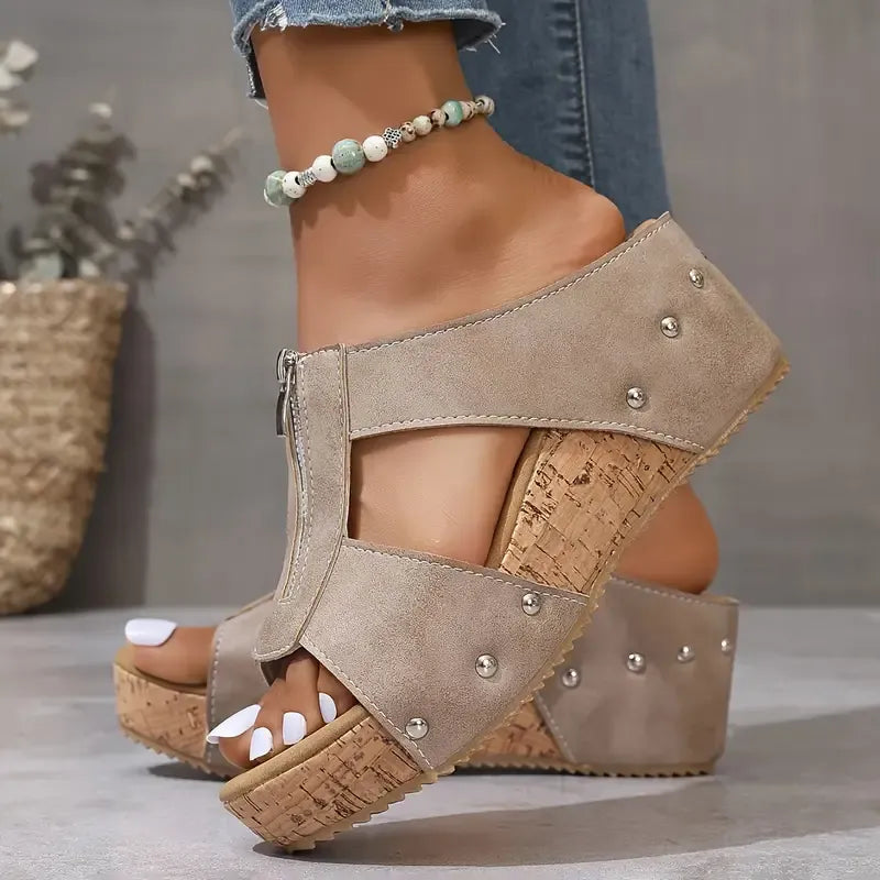 Janette - Sandalias de cuña con confort equilibrado