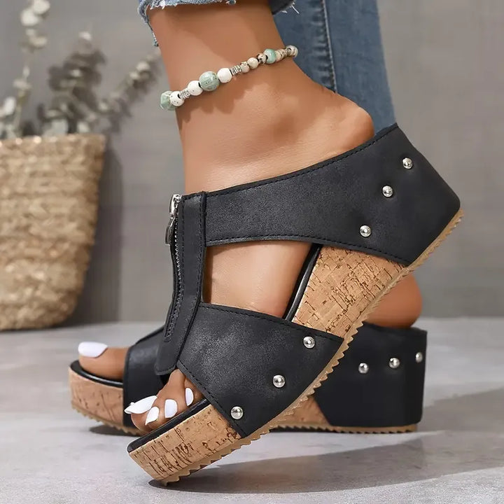 Janette - Sandalias de cuña con confort equilibrado