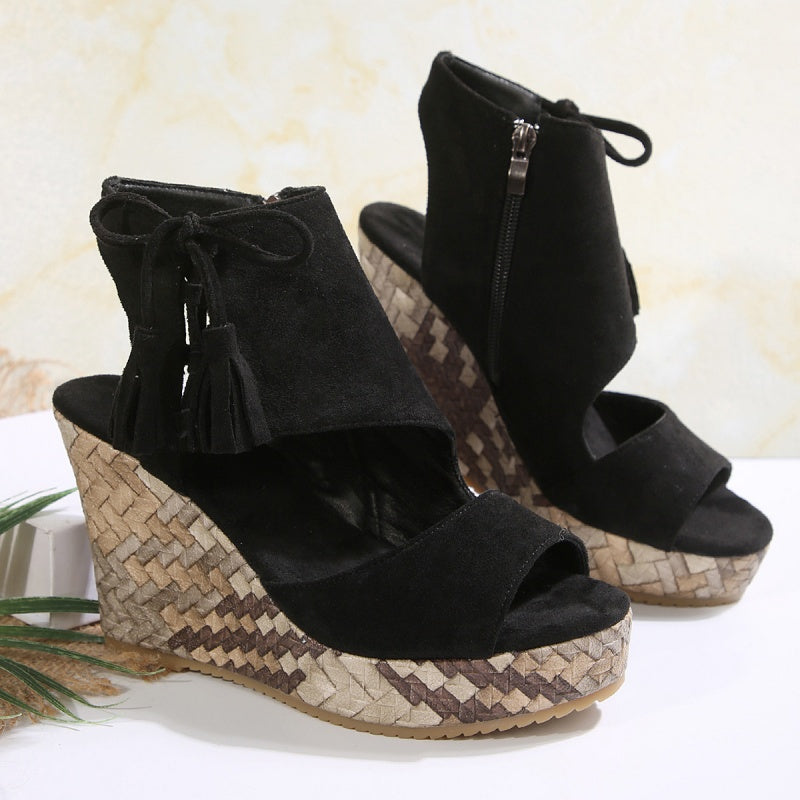Marnie – Sandalias de cuña elegantes de estilo bohemio