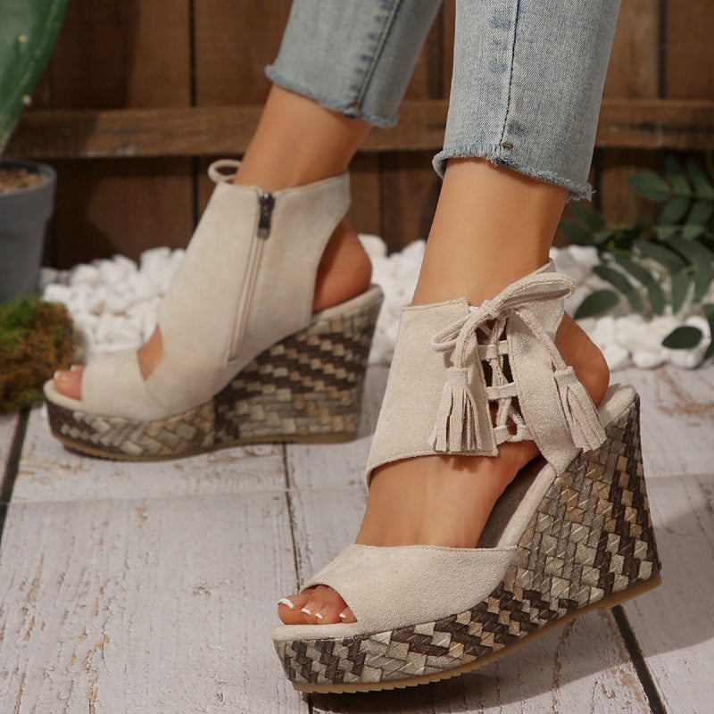 Marnie – Sandalias de cuña elegantes de estilo bohemio