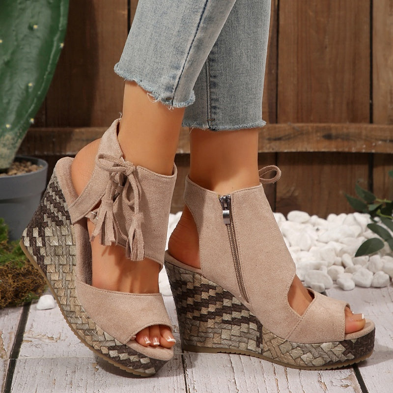 Marnie – Sandalias de cuña elegantes de estilo bohemio
