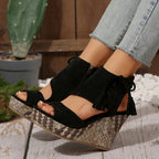 Marnie – Sandalias de cuña elegantes de estilo bohemio