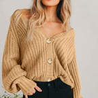 Ottoline | Women Balloon Sleeve Chunky Knit Cardigan