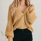 Ottoline | Women Balloon Sleeve Chunky Knit Cardigan