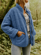 Clover | Women Stand Collar Diamond Quilted Jacket