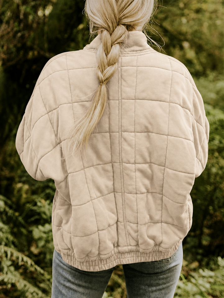Clover | Women Stand Collar Diamond Quilted Jacket